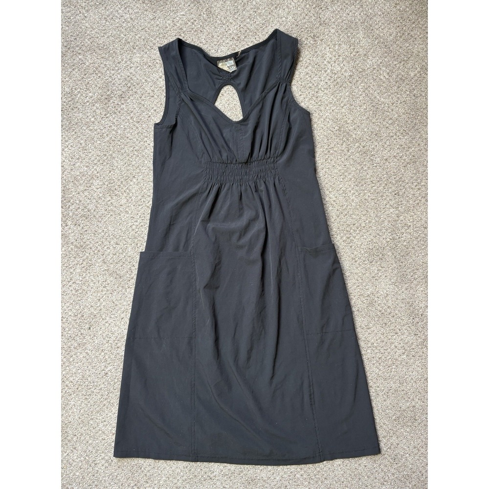 Athleta Dress‎ Womens 0 Black Sleeveless Keyhole Back Pockets Stretch 906254